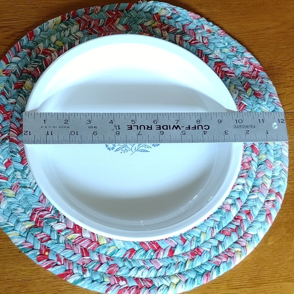 Corning Ware Cornflower Blue Pie Plate P-309 White 9 Inch - Picture 3 of 6